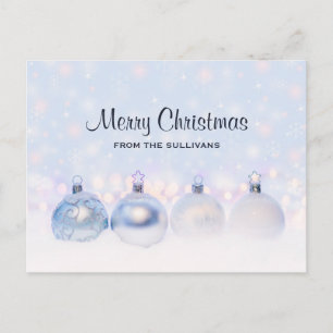 Magical Metallic Christmas Balls Photograph Postcard