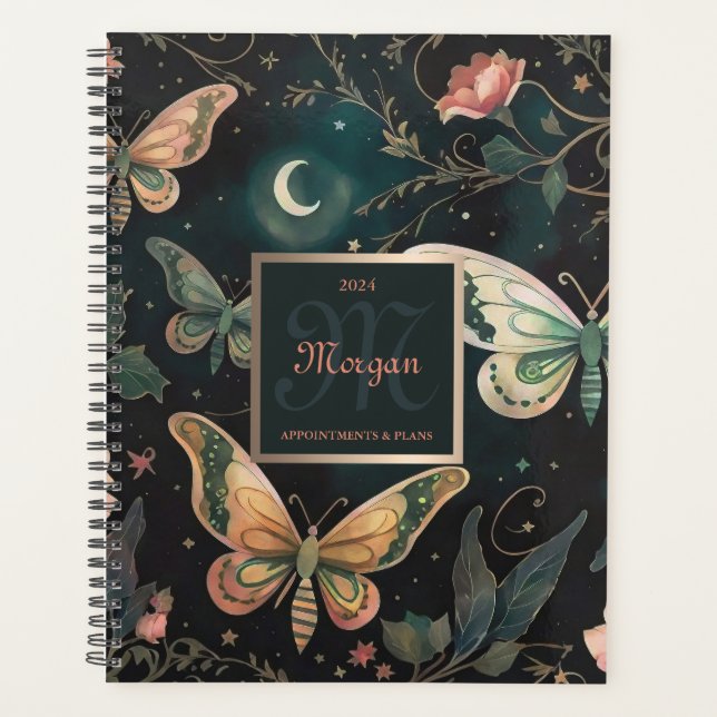 Magical Midnight Garden Appointment Book &  Planner (Front)