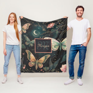 Magical Midnight Garden  Fleece Blanket