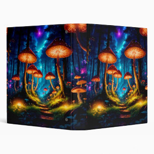 Magical Midnight Mushroom Forest Binder
