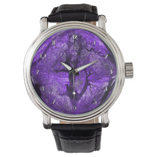 Magical Midnight Purple Crystal Ball Wrist Watch