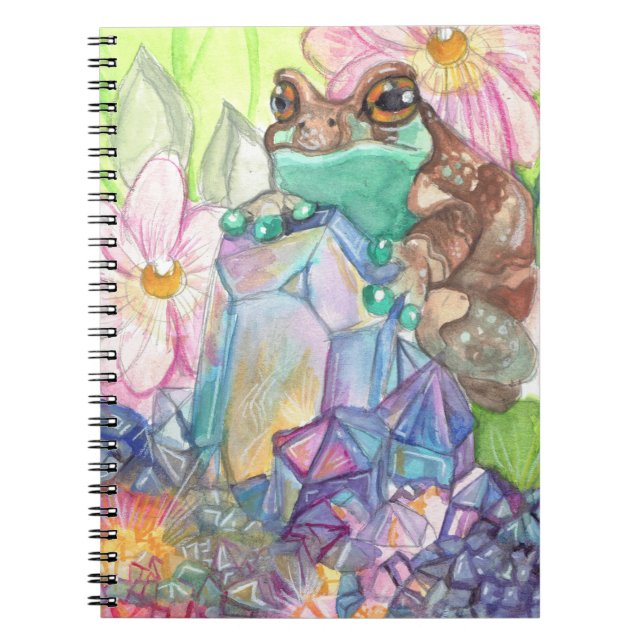 Magical Milk Frog Watercolor Notebook (Front)