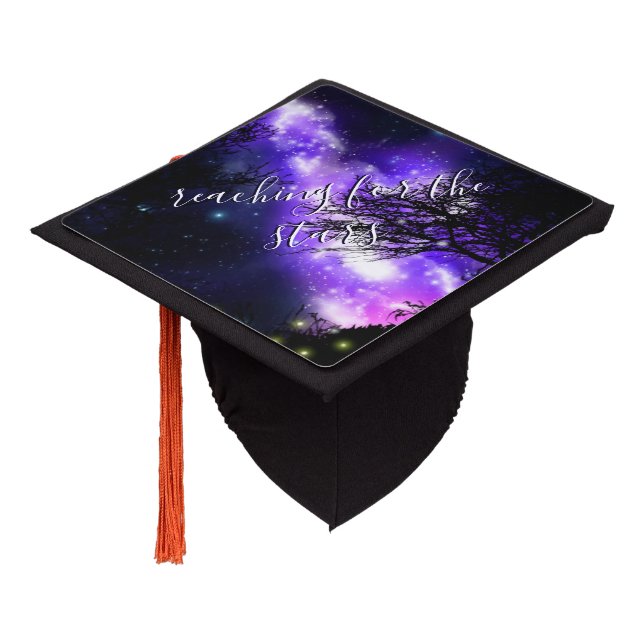 Magical Milky Way Graduation Cap Topper (Angled)