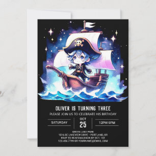 Magical Minimalist Pirate Birthday Invitation
