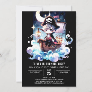 Magical Minimalist Pirate Birthday Invitation