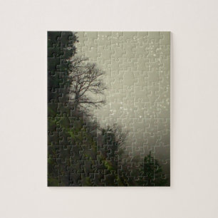 Magical Mist Forest Hill Jigsaw Puzzle