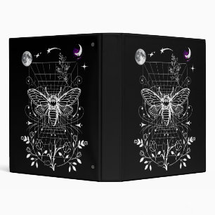 Magical Moon and Moth Binder
