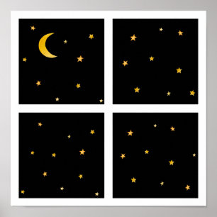 Magical Moon and Stars Nighttime Sleep Poster