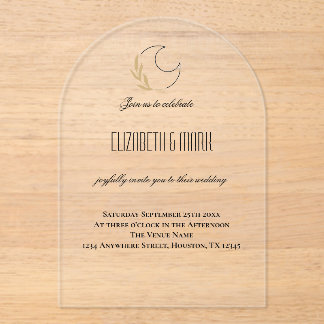 Magical Moon-Inspired Wedding Invitation