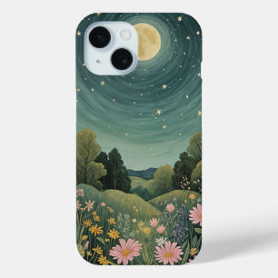 Magical Moonlit Meadow iPhone 15 Case