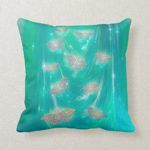 Magical Moths Fantasy Art Throw Pillow