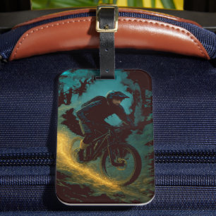 Magical Mountain Biking Adventure Trail Scene  Luggage Tag