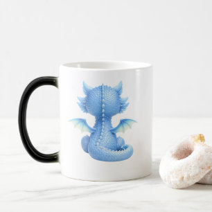 Magical mug with a sweet blue dragon baby