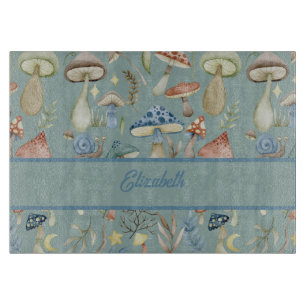 Magical Mushroom Mystical Hygge Personalized Cutting Board