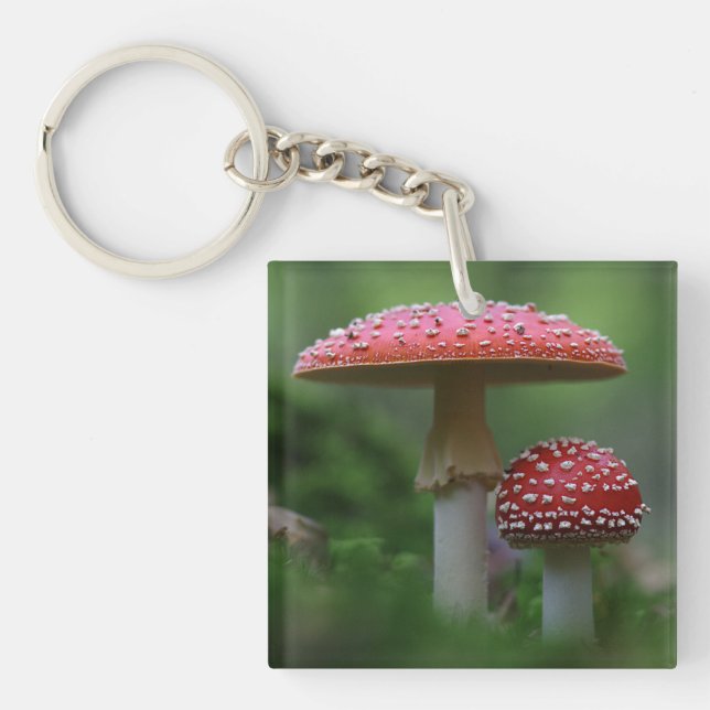 Magical Mushrooms Acrylic Keychain (Front)