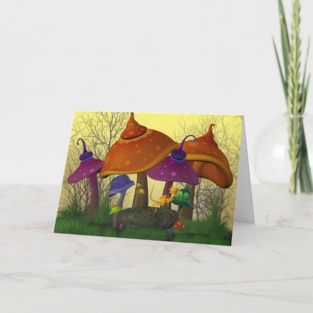 Magical Mushrooms Birthday Card (Front)