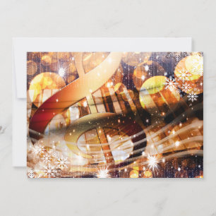 magical music note piano teacher festive holiday card