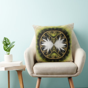 Magical mystical bright pattern throw pillow