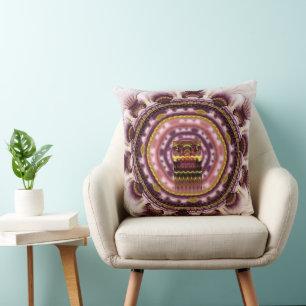 Magical mystical bright pattern throw pillow