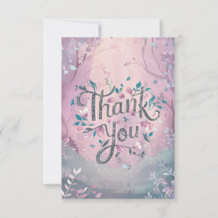 Magical Mystical Flora Woodland  Thank You Card