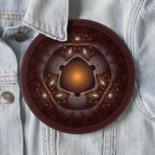 Magical mystical glossy pattern 6 inch round button