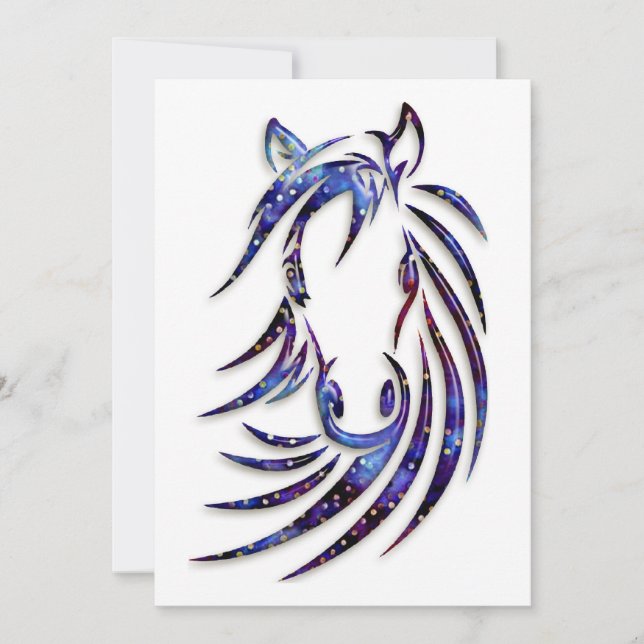 Magical Mystical Horse Portrait Invitation (Front)