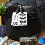 Magical Mystical MOTHS Black White Chic Elegant  Luggage Tag<br><div class="desc">Change the text,  font,  and colours to make it your own. Hand drawn by me for you. Check my shop for more luggage tags or let me know if you'd like something custom!</div>