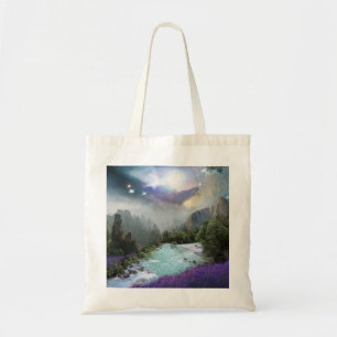 Magical Nature Landscape with Rushing Water Tote Bag