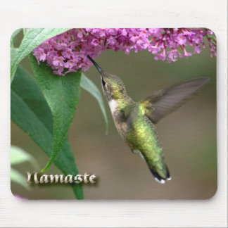 Magical Neon Ruby-throat Hummingbird Mousepad