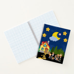 Magical Night Camping Adventure with Scouts Notebook
