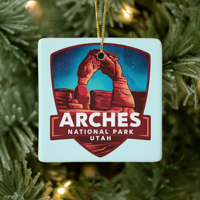 Magical Night in Arches National Park Ceramic Ornament (Tree)