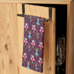 Magical Nutcracker Red Pattern Kitchen Towel<br><div class="desc">Cute and fun Christmas kitchen towel featuring hand drawn illustration of cat,  dog,  and mouse as nutcracker ballet characters. The background is red.</div>