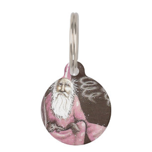 Magical Old Wizard Elf Magic Wand Star Pet Tag