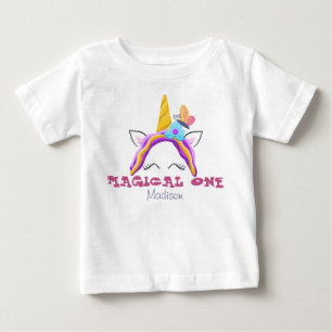 magical one baby first birthday personalized name T-Shirt