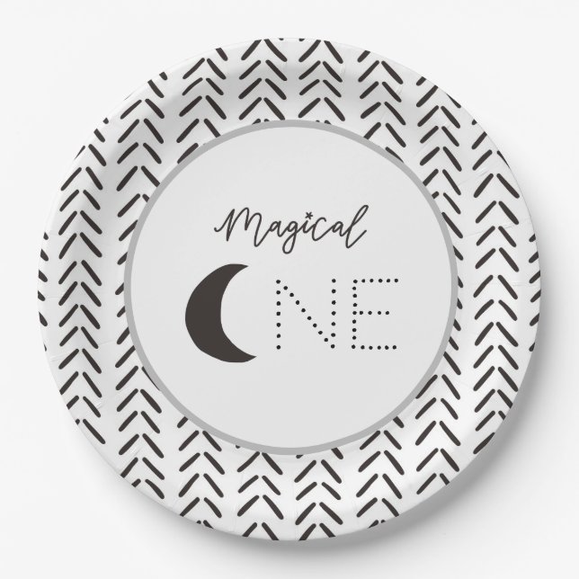 Magical One Happy Birthday Plates Galaxy (Front)