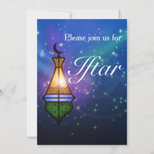 Magical Oriental Lantern - Iftar Party Invitation (Front)