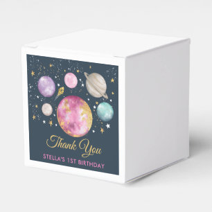 Magical Outer Space First Trip Around Sun Birthday Favor Box