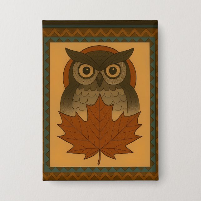 Magical Owl Design with Beaded Look (Front)