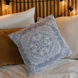 Magical Owl Mandala Throw Pillow<br><div class="desc">This magical throw pillow, featuring original mandala artwork, is sure to add a touch of enchantment to your living space. This beautifully detailed owl pillow showcases a mesmerizing mandala design, featuring hand-drawn details of feathers, stars, and, of course, majestic owls. Crafted with the utmost attention to detail, this pillow is...</div>