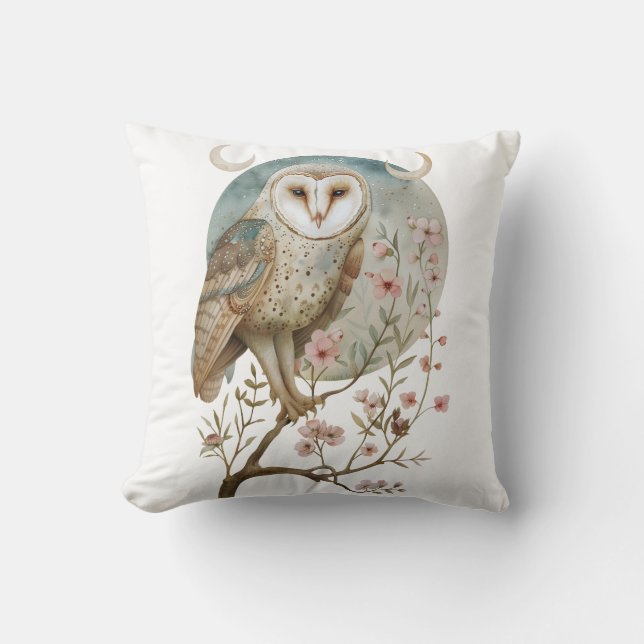 Magical Owl   Throw Pillow (Front)