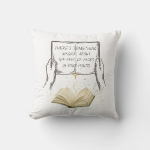 Magical Pages Reading Nook Wall Art Book Lover Throw Pillow
