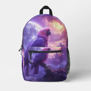 Magical Parrot Printed Backpack