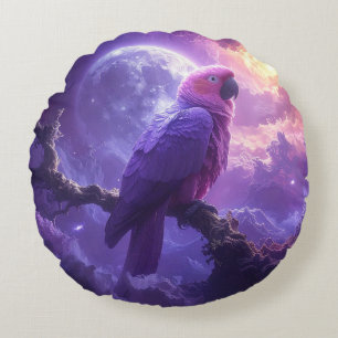 Magical Parrot Round Pillow