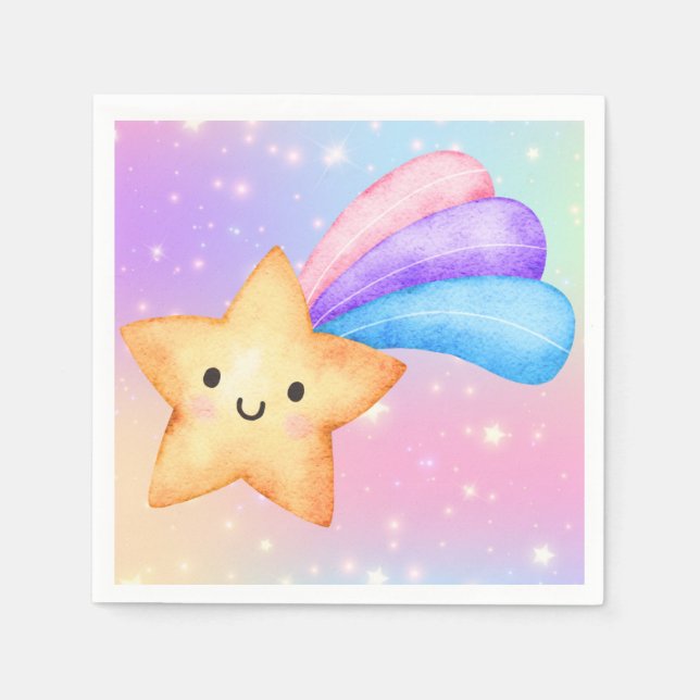 Magical Party Shooting Star Napkin (Front)