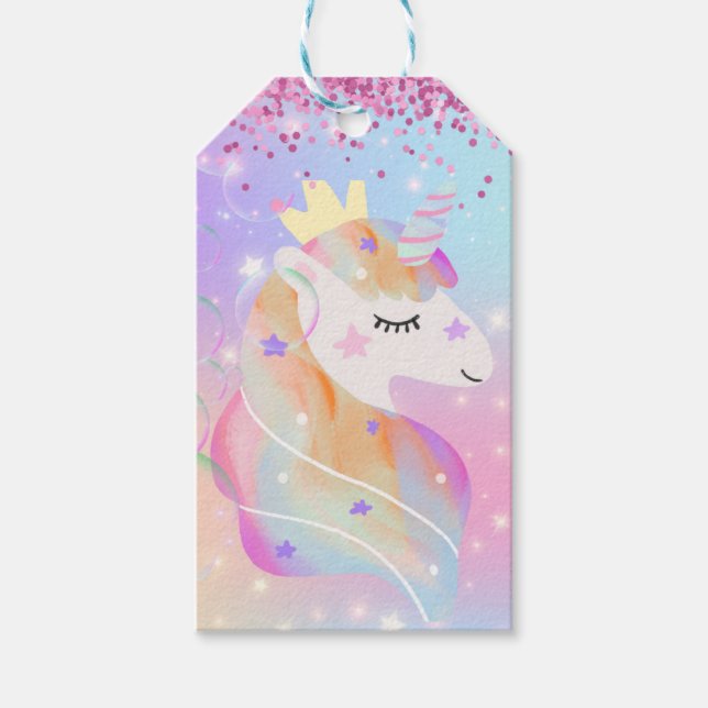 Magical Party Unicorn Gift Tag (Front)