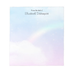 Magical Pastel Clouds and a Rainbow Notepad