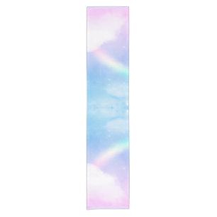 Magical Pastel Clouds and a Rainbow Short Table Runner