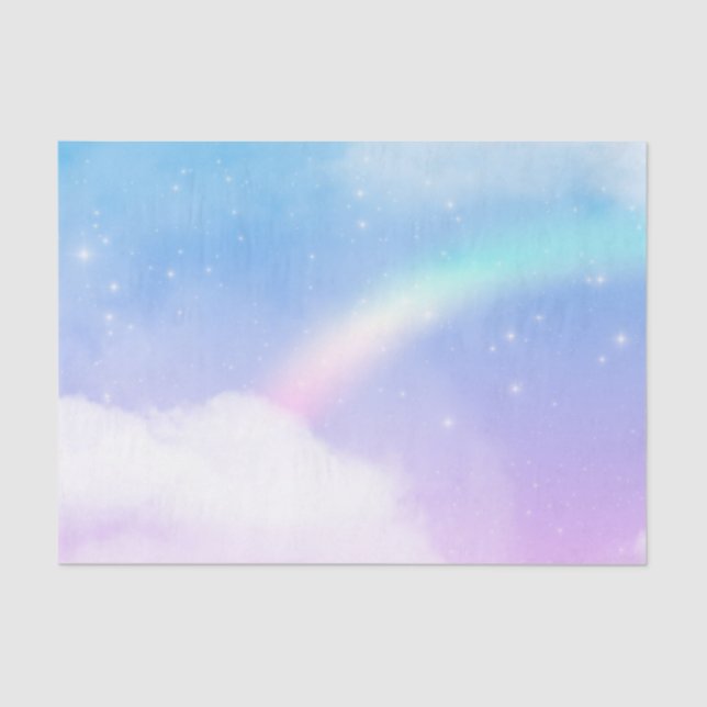 Magical Pastel Clouds and a Rainbow Tissue Paper (Front)
