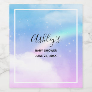 Magical Pastel Clouds and a Rainbow Wine Label