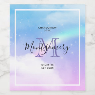 Magical Pastel Clouds and a Rainbow Wine Making Label